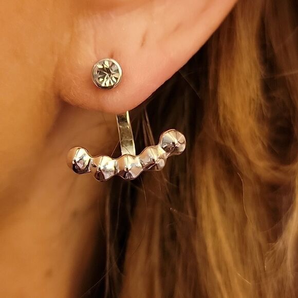 Silver drop earrings  - Picture 4 of 4